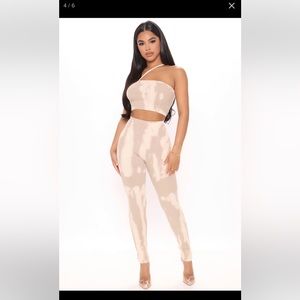 Fashion nova set tie-dye medium